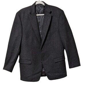 Lauren Ralph Lauren 100% camel hair blazer charcoal neutral business dressy 44R